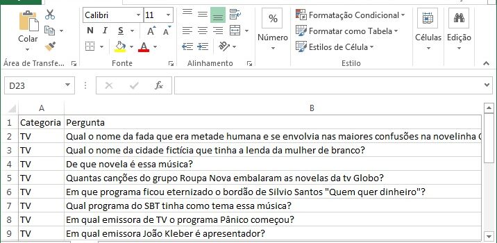 TV – 20 Perguntas | Por: André L. P. De Andrade