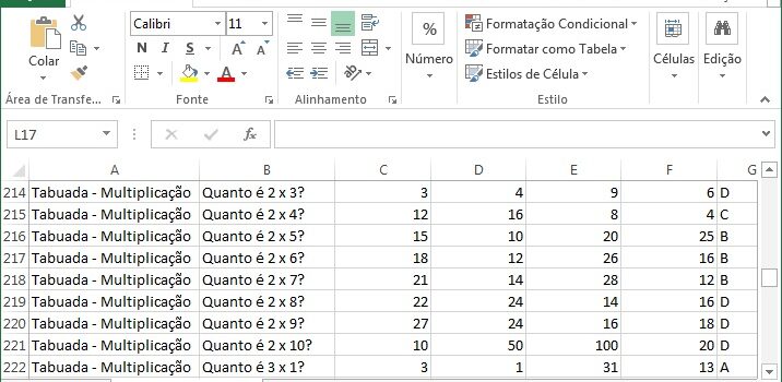 Tabuada – 400 Perguntas | Por: Max Will